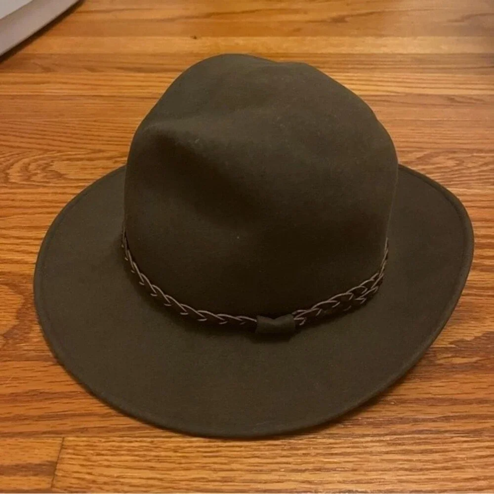 Brown Fedora Hat 100% Wool Made in USA small